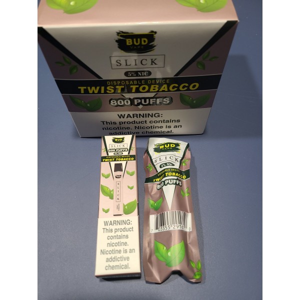 Bud Vape Slick - 800 puffs - Twist Tobacco