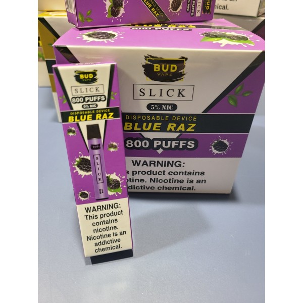 Bud Vape Slick - 800 puffs - Blue Raz