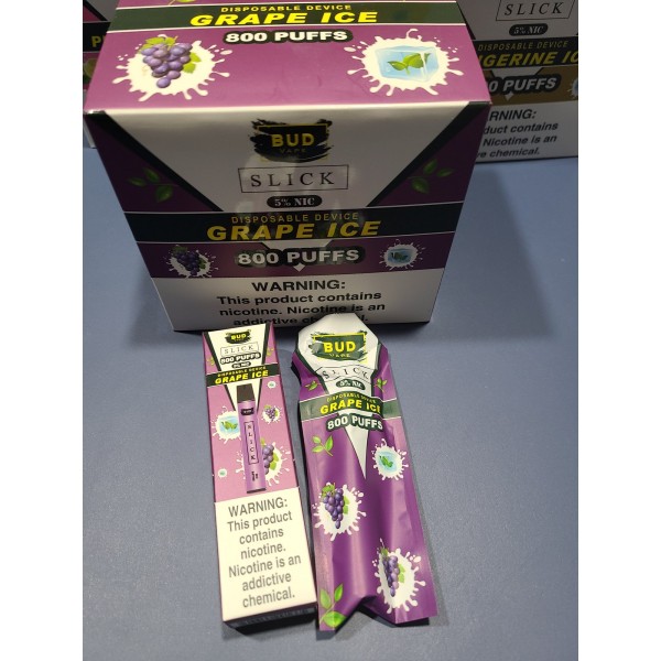 Bud Vape Slick - 800 puffs - Grape Ice