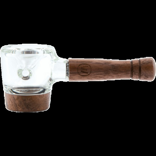 Marley Natural Glass & Walnut Spoon Pipe