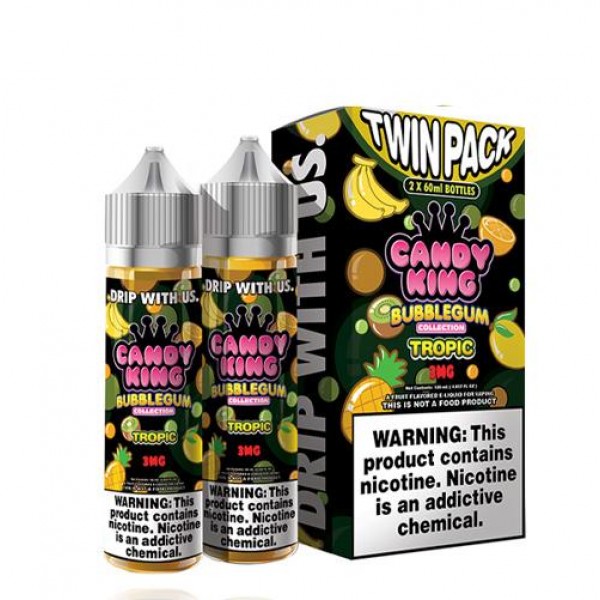 Candy King Twin Pack Bubblegum Tropic 2x60ml Vape Juice