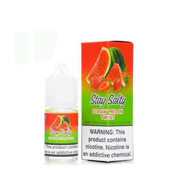 Stay Salty Salts Straw Melon Twist 30ml Nic Salt Vape Juice