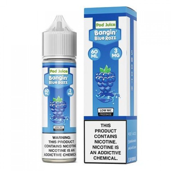 Pod Juice Bangin Blue Razz 60ml Vape Juice